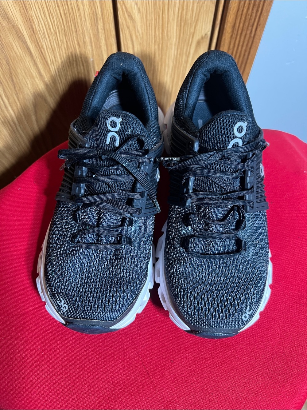 On Running Black and White Women's Athletic Shoes